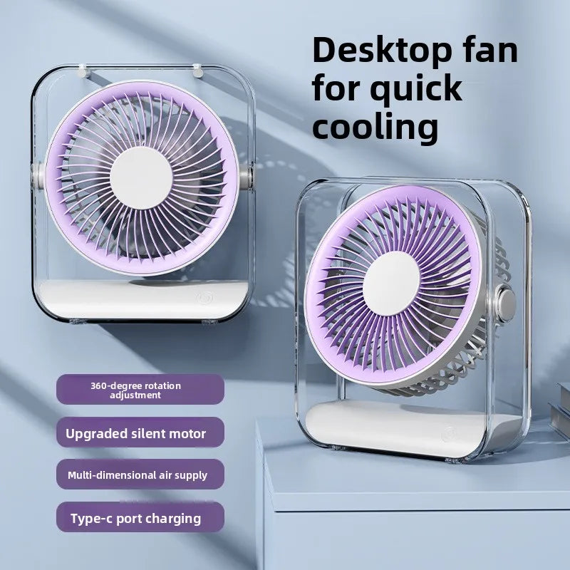 USB Desktop Fan – Silent, Portable & High-Airflow Circulation Fan