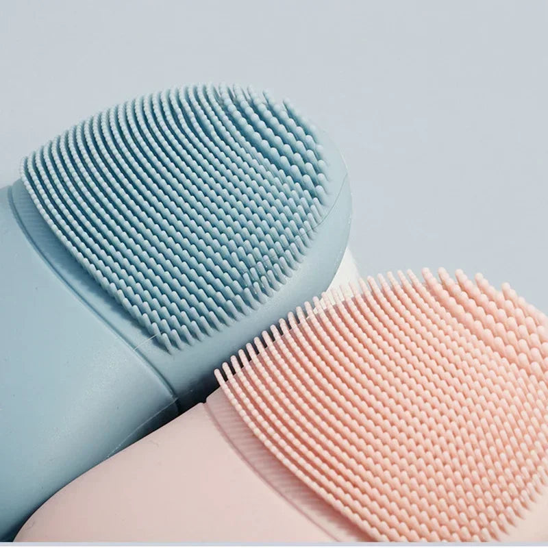 Manual facial cleanser double headed face wash brush silicone beauty tool for pore blackhead makeup Peaceful Pleasures Health and Wellness