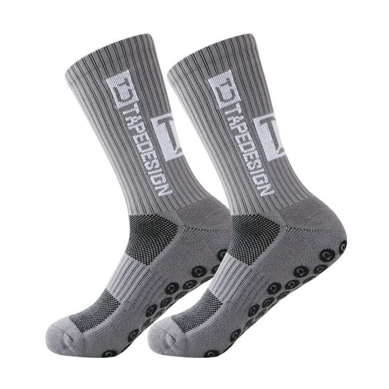 2022 New Football Socks Anti-Slip High Quality Soft Breathable Thickened Towel Bottom Sports , Cycling ,Legging ,Women, Men Peaceful Pleasures Health and Wellness socks grey Free