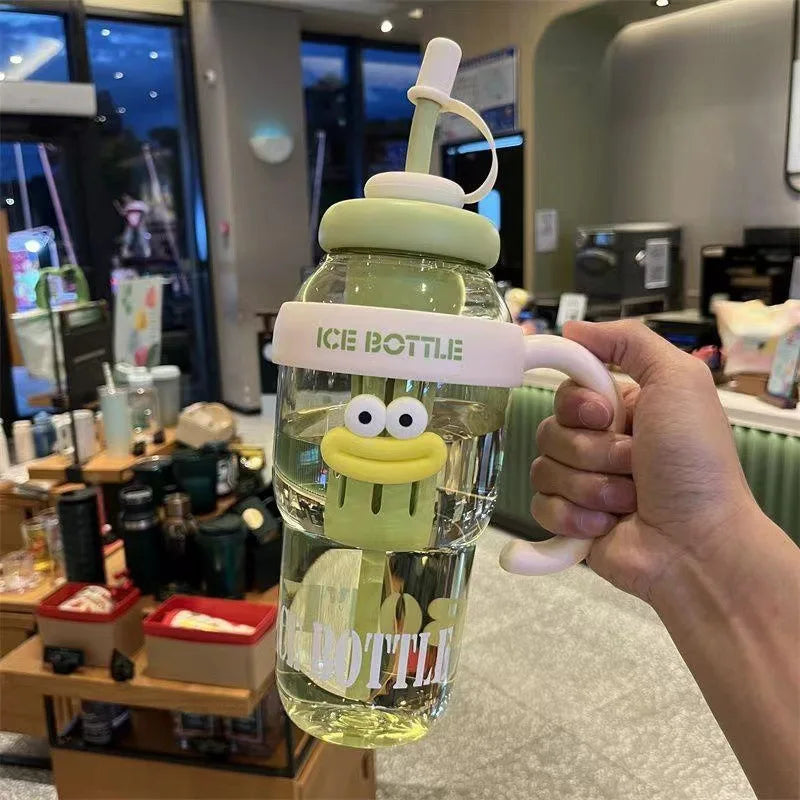 1100ml Water Bottle with Straw, Infuser & Leak-Proof Lid