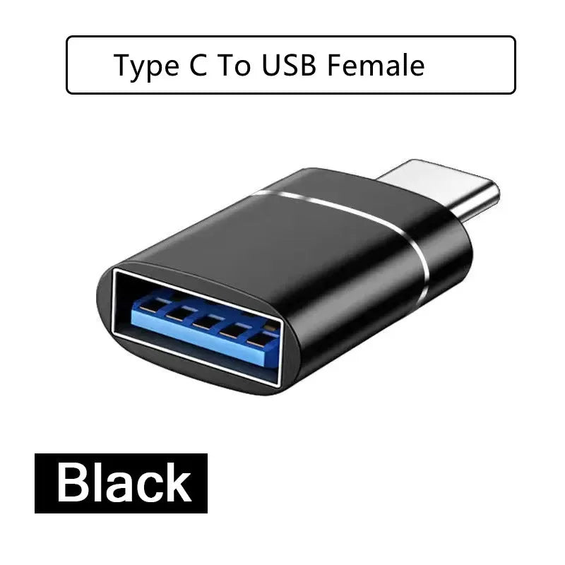 1-8PCS Type C To USB 3.0 OTG Adapter USB C Male To USB Female Converter For Laptop Macbook Samsung Xiaomi USB C OTG Connector Peaceful Pleasures Health and Wellness Type C-USB Black
