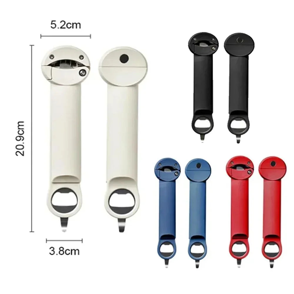 Multifunctional Bottle Opener Stainless Steel Lid Opener Diam 2.5-9.5cm Adjustable WineBeer Can Opener Kitchen Tools Peaceful Pleasures Health and Wellness