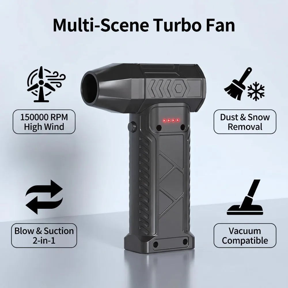 Brushless Charging Turbofan with Quiet Operation and Long Battery Life for Nighttime Camping Dust Removal and Snow Blowing Peaceful Pleasures Health and Wellness
