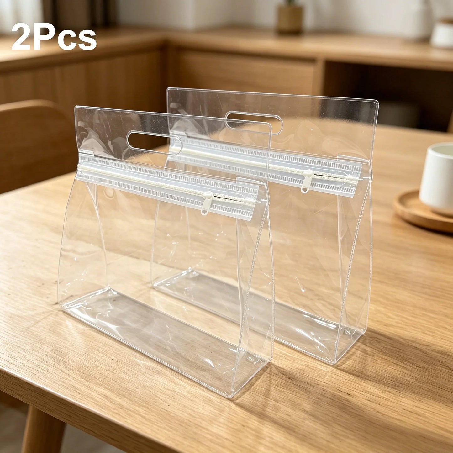 Clear Beach Tote Bag – Waterproof PVC Stadium Approved XL Clear Tote Bag Peaceful Pleasures Health and Wellness 2Pcs-Transparent