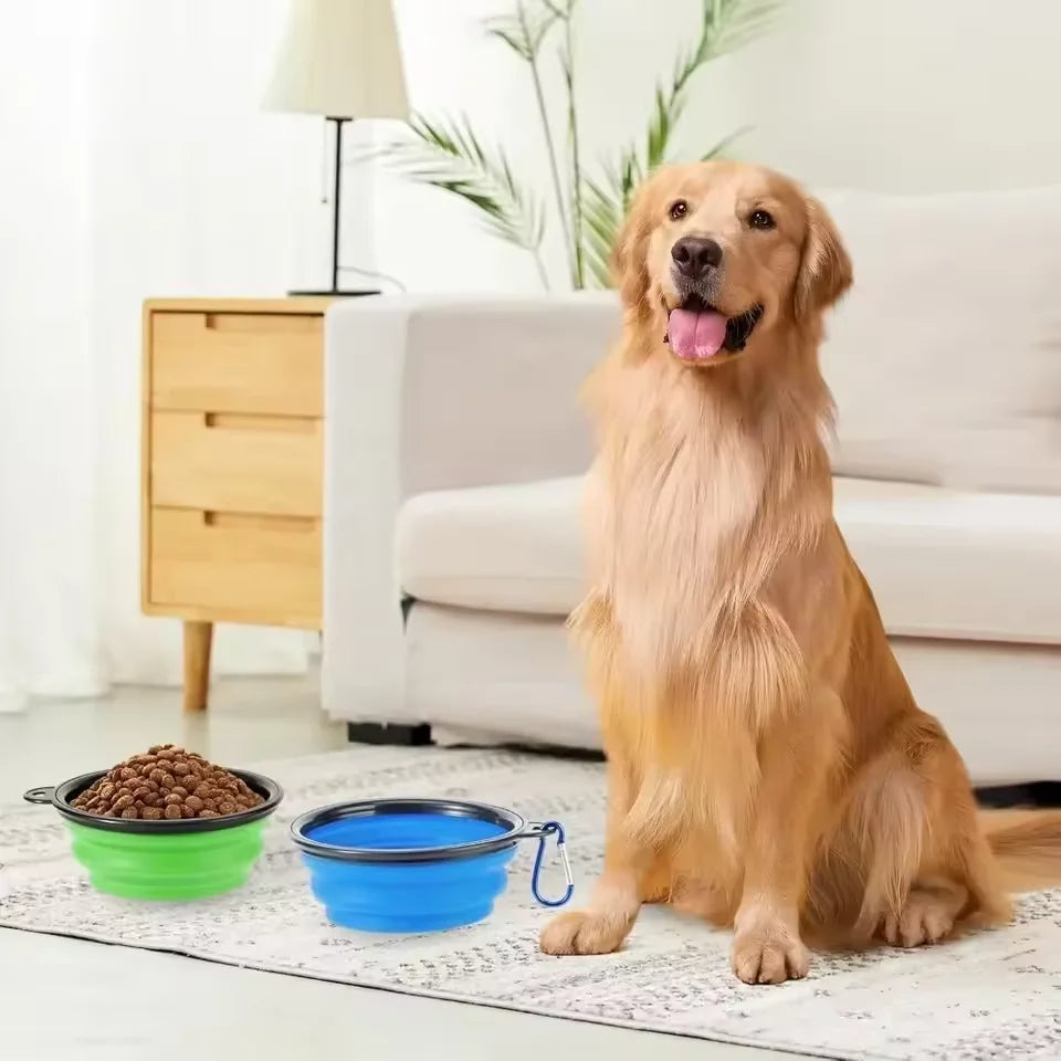Collapsible TPE Pet Travel Bowl for Dogs & Cats – 350ml