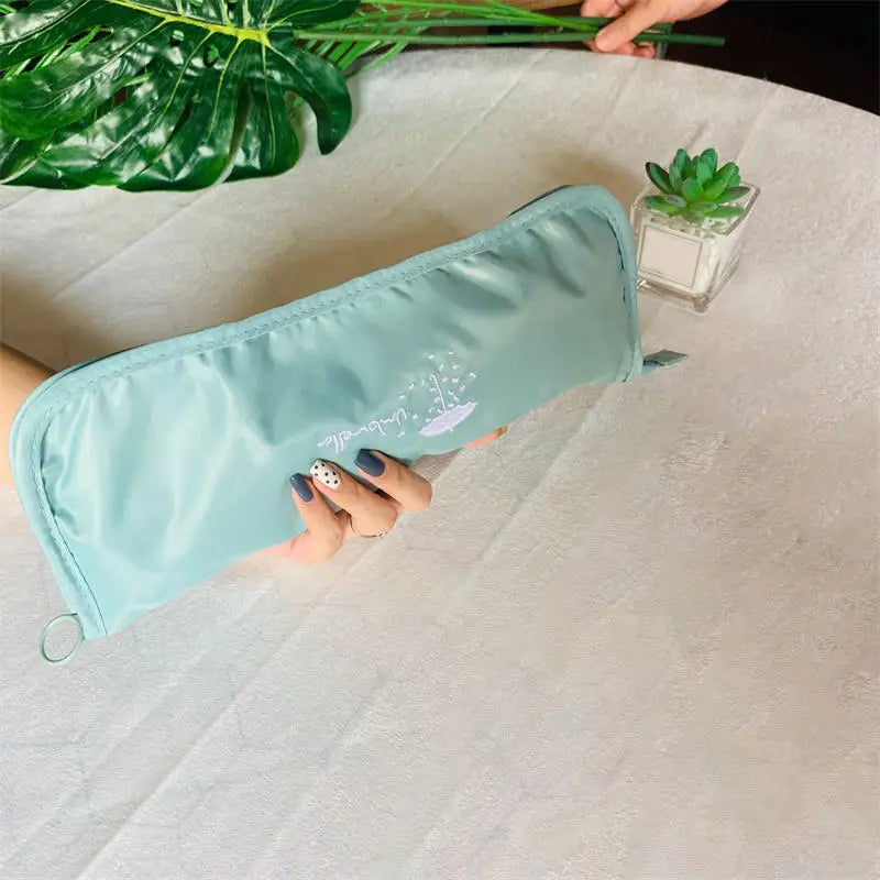 Waterproof Wet Umbrella Bag Foldable Absorbent Pouch for Travel Car Home Camping Rainy Day Dry Storage Organizer Peaceful Pleasures Health and Wellness light blue 1pc