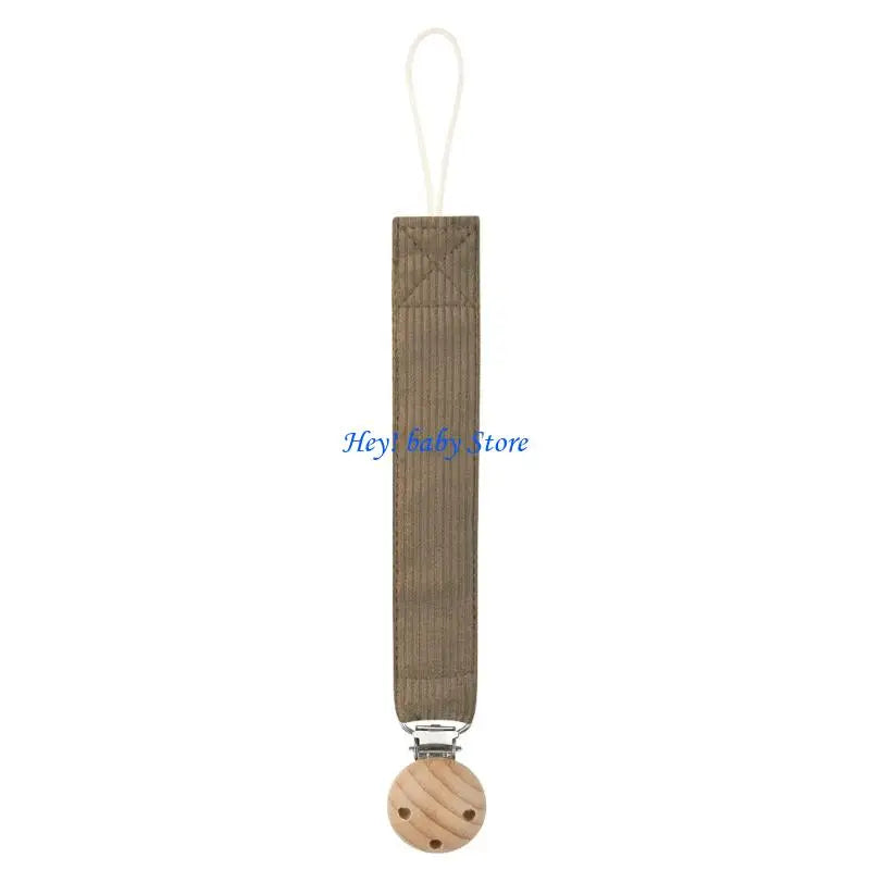 Corduroy Baby Pacifier Clip Chain | Soft Newborn Holder