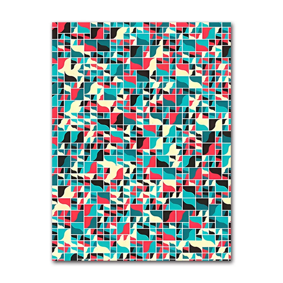 Classic Abstract Art Poster, Colorful Line Image Printing Canvas Art Painting, Used for Home Room Decoration Poster, Frameless Peaceful Pleasures Health and Wellness