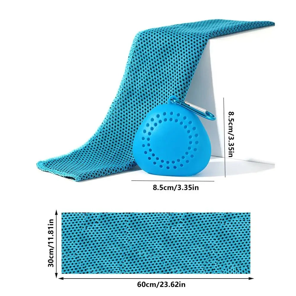 Portable Polyester Cooling Towel Silica Gel Quick Dry Cold Towel Absorbent Microfiber Ice Towel Summer Peaceful Pleasures Health and Wellness