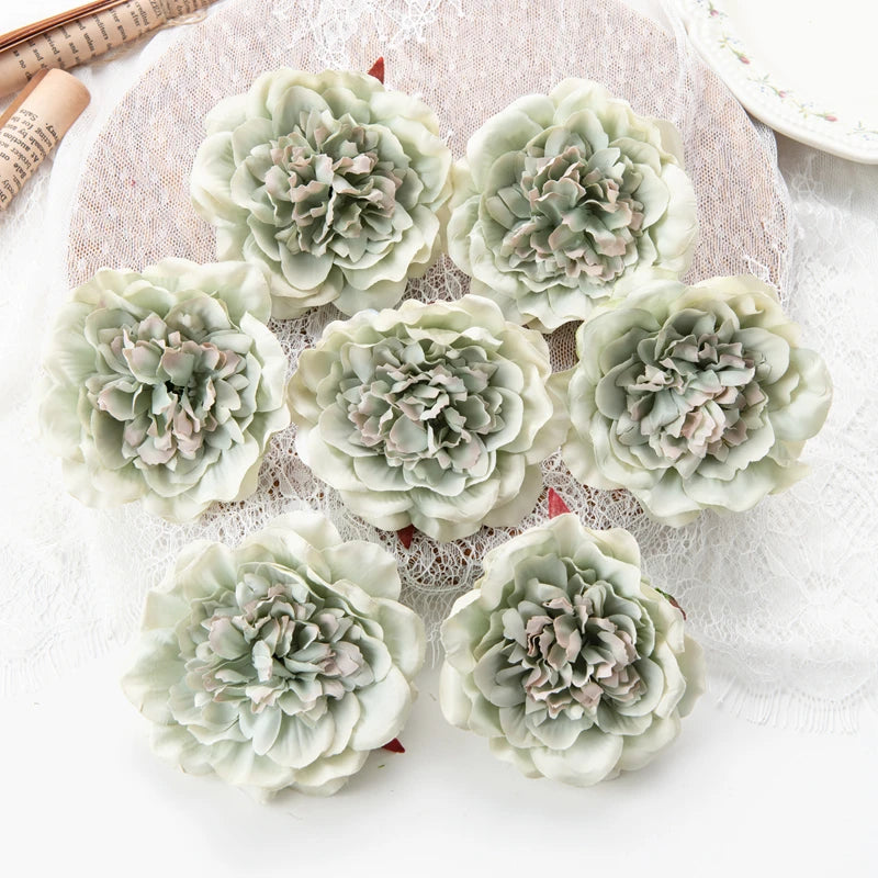 Silk Artificial Peony Dahlia Flower Heads 10cm – 5 or 10pcs