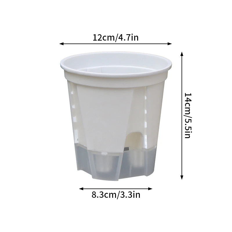 Self-Watering Transparent Orchid Pot | Double Layer Hydroponic