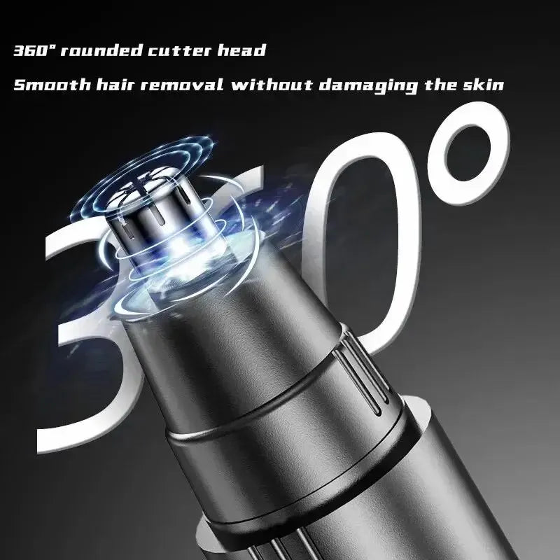 Electric Nose & Eyebrow Hair Trimmer – Quiet, Washable