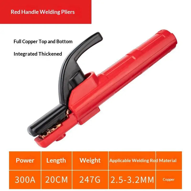 300 AMP Copper Welding Electrode Holder | Arc MMA Welder Clamp Welding Electrode Holder Peaceful Pleasures Health and Wellness Red