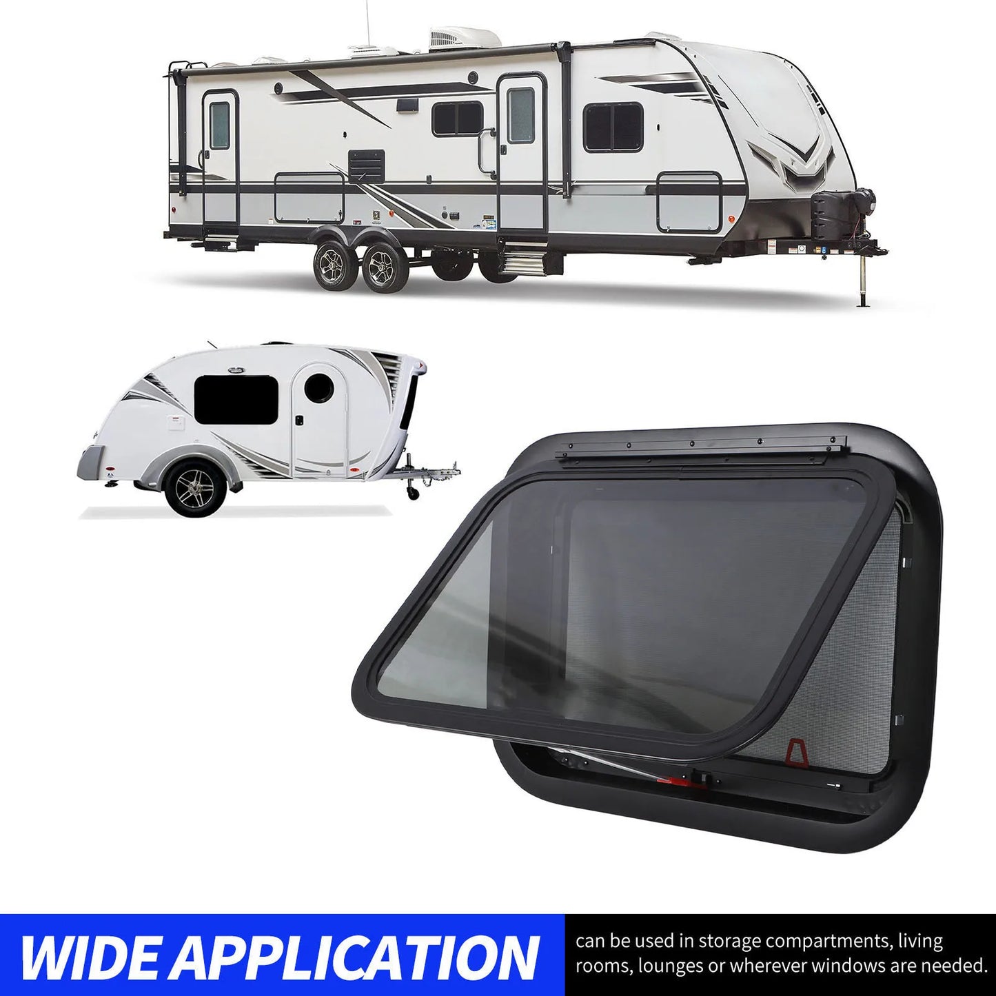 RV Emergency Exit Window 22x15in | UV Tinted Tempered Glass