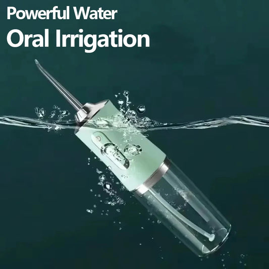 XMSJ Portable Water Flosser | IPX7 Oral Irrigator, 4 Nozzles Water Flosser Peaceful Pleasures Health and Wellness