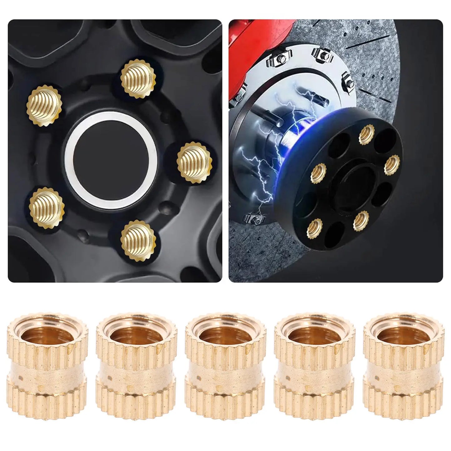 20Pcs Threaded Insert Heat Set Insert 8x8mm Brass Female Thread Embedment Nuts for Wood Plastic Injection Molding Replacement Peaceful Pleasures Health and Wellness