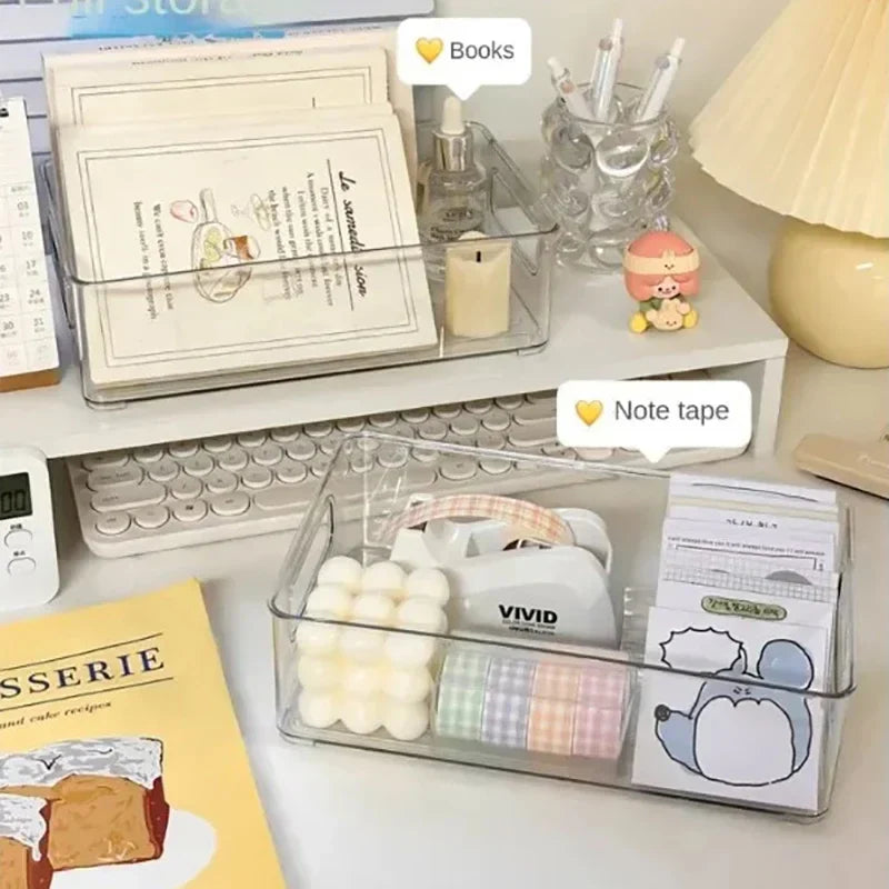Acrylic Transparent Storage Box – Cosmetics & Desktop Organizer