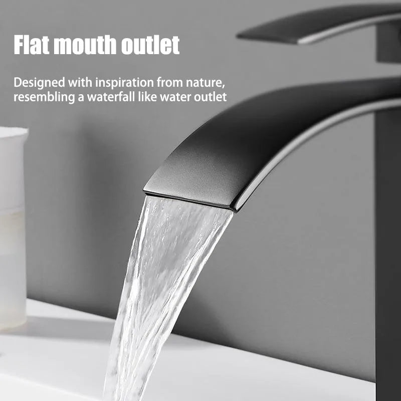 Waterfall Bathroom Faucet | 304 Stainless Steel Single Handle Mixer