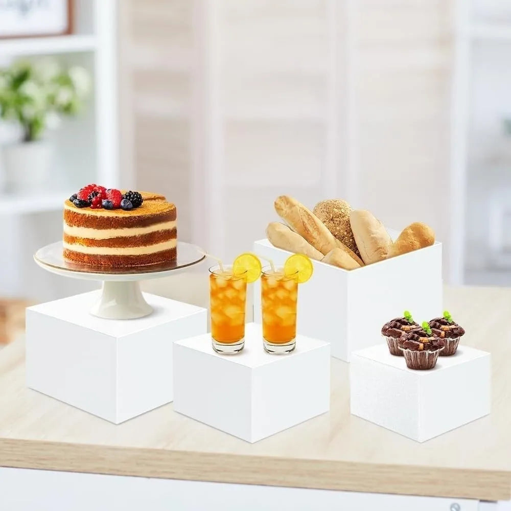 Acrylic Buffet Riser Set 3/6 Pcs – Stackable Dessert Display
