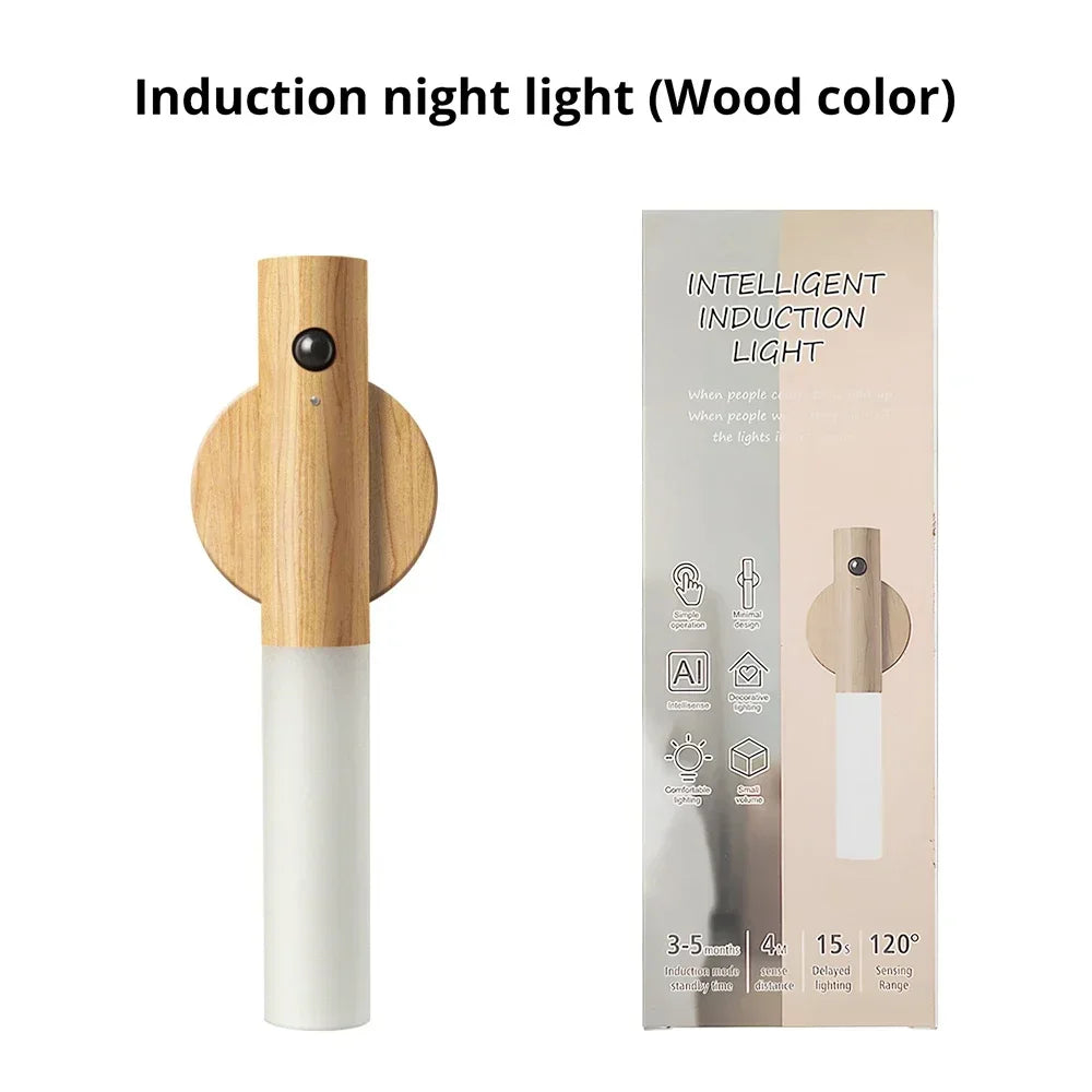 HVIERO Motion Sensor LED Night Light | USB Rechargeable Wall Lamp