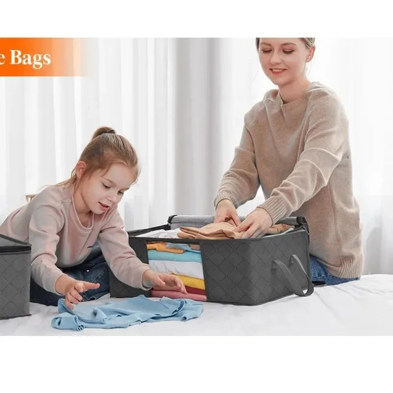 Foldable Storage Bags with Handles – Closet Organizer Set