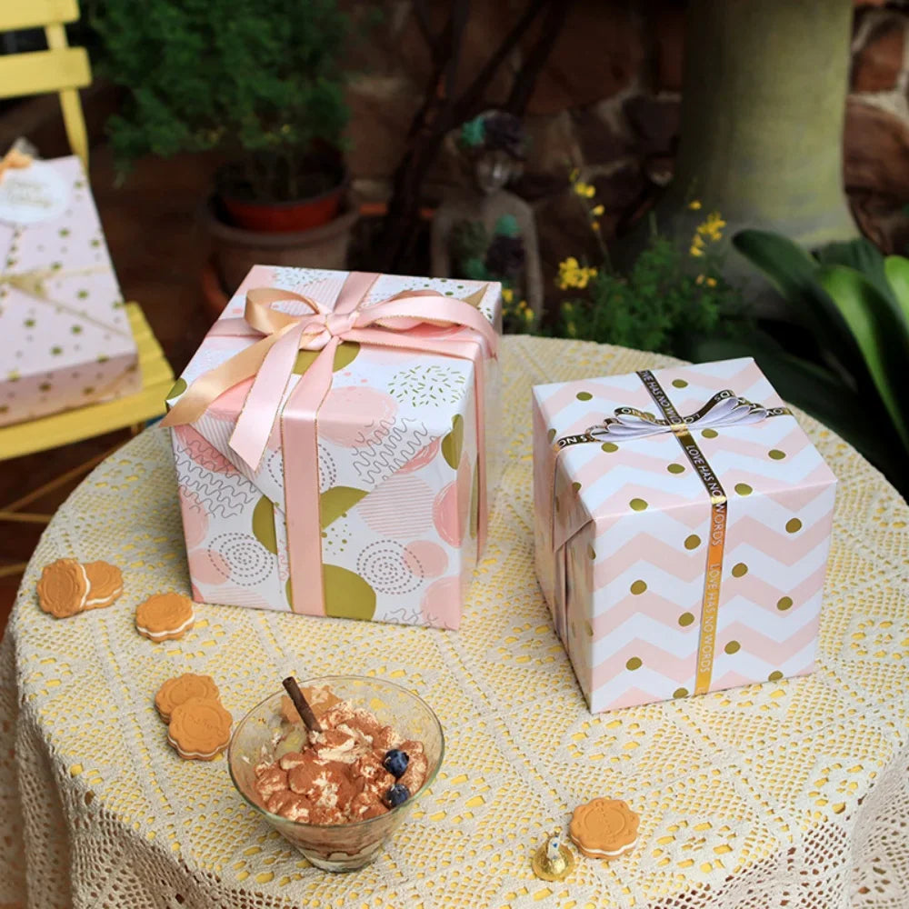 Pink Glitter Marble Christmas Wrapping Paper | DIY Gift Wrap