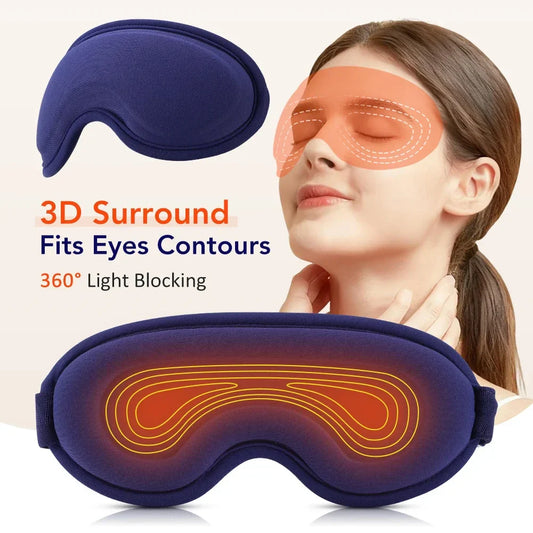 3D Electric Heated Eye Mask – 5 Heat Levels & 6 Vibration Modes Electric Eye Mask Oasis Select