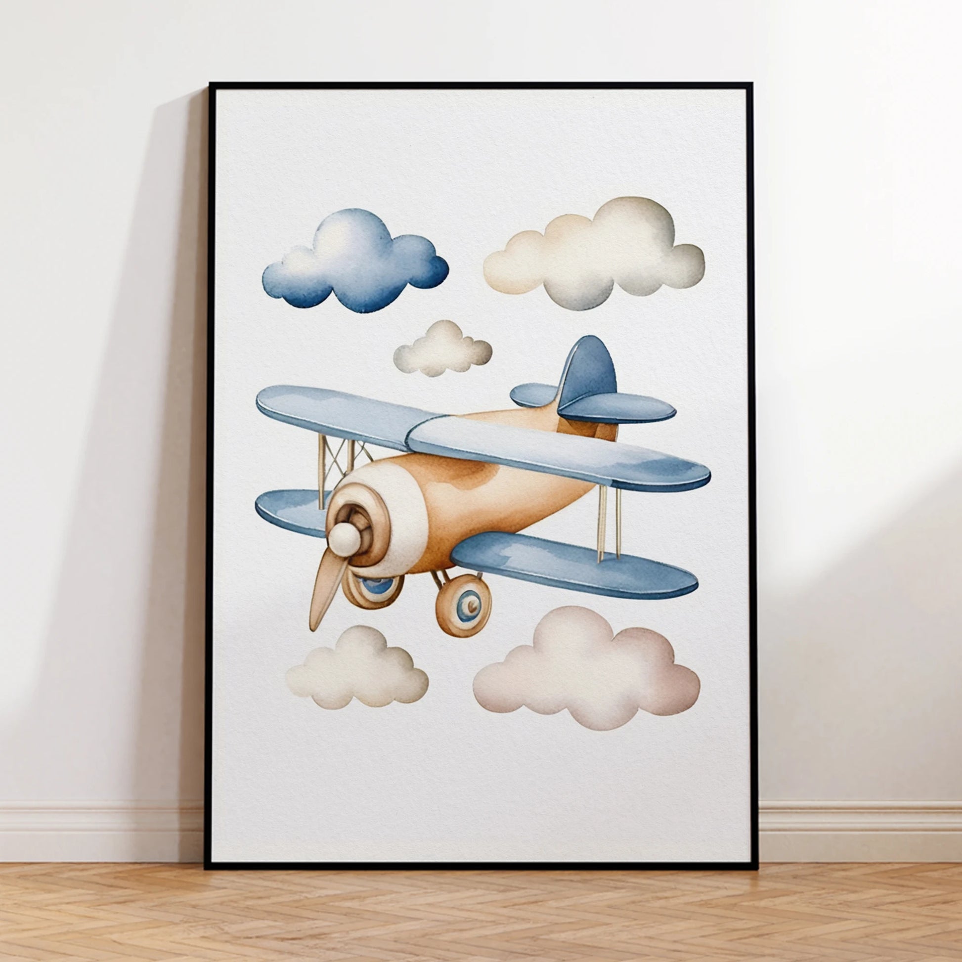 Cartoon Children Airplane Helicopter Hot Air Balloon Wall Art Prints Canvas Painting Poster Picture For Living Room Home Decor Peaceful Pleasures Health and Wellness