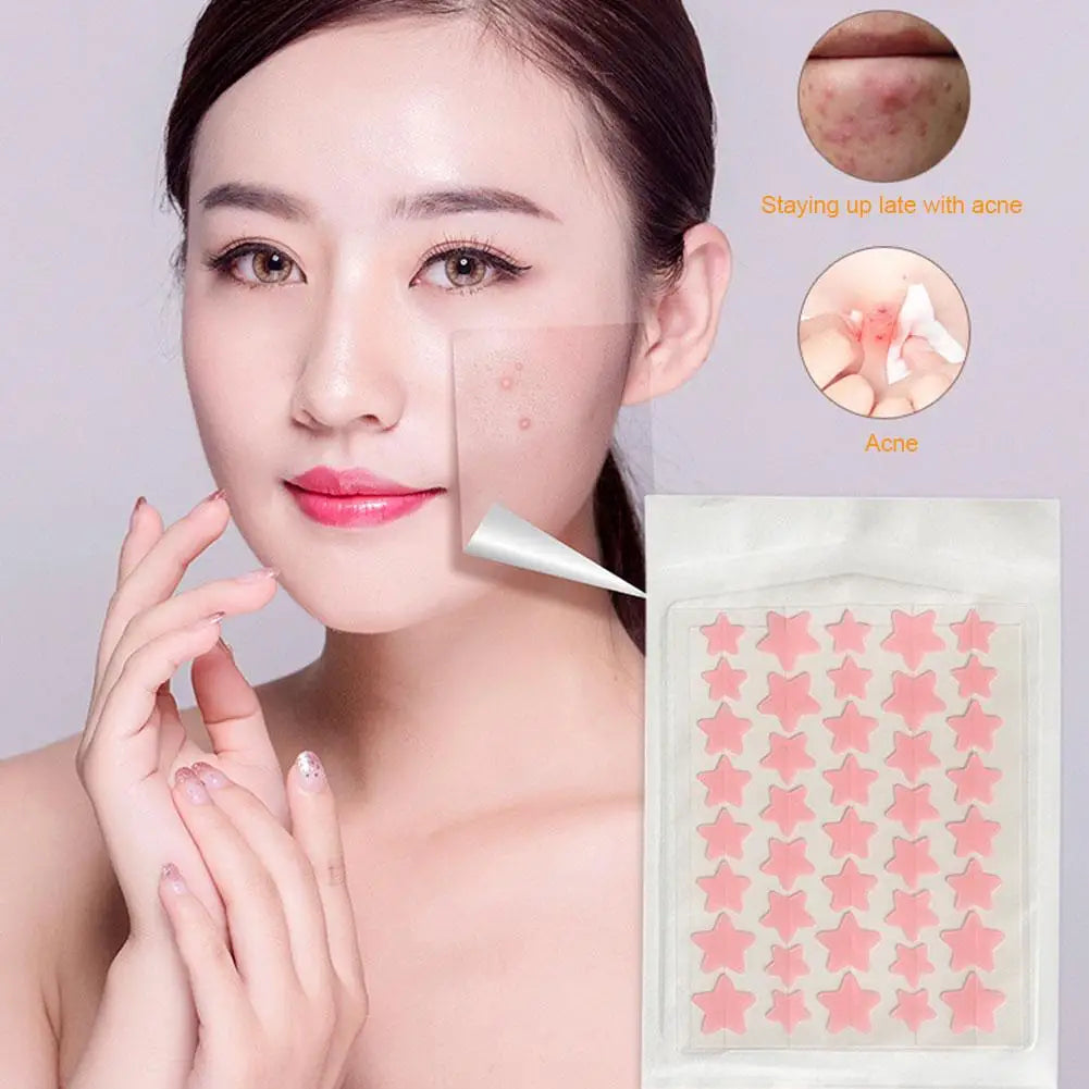 Colorful Star & Heart Shaped Acne Pimple Patches – Invisible Cute Acne Cover Stickers 40pcs Peaceful Pleasures Health and Wellness