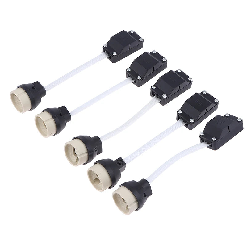 5Pcs/Pack GU10 Lamp Holder With Terminal Box Socket 2A 250V Ceramic Lamp Base Connector For LED Light Halogen Bulbs Downlights Peaceful Pleasures Health and Wellness as pic