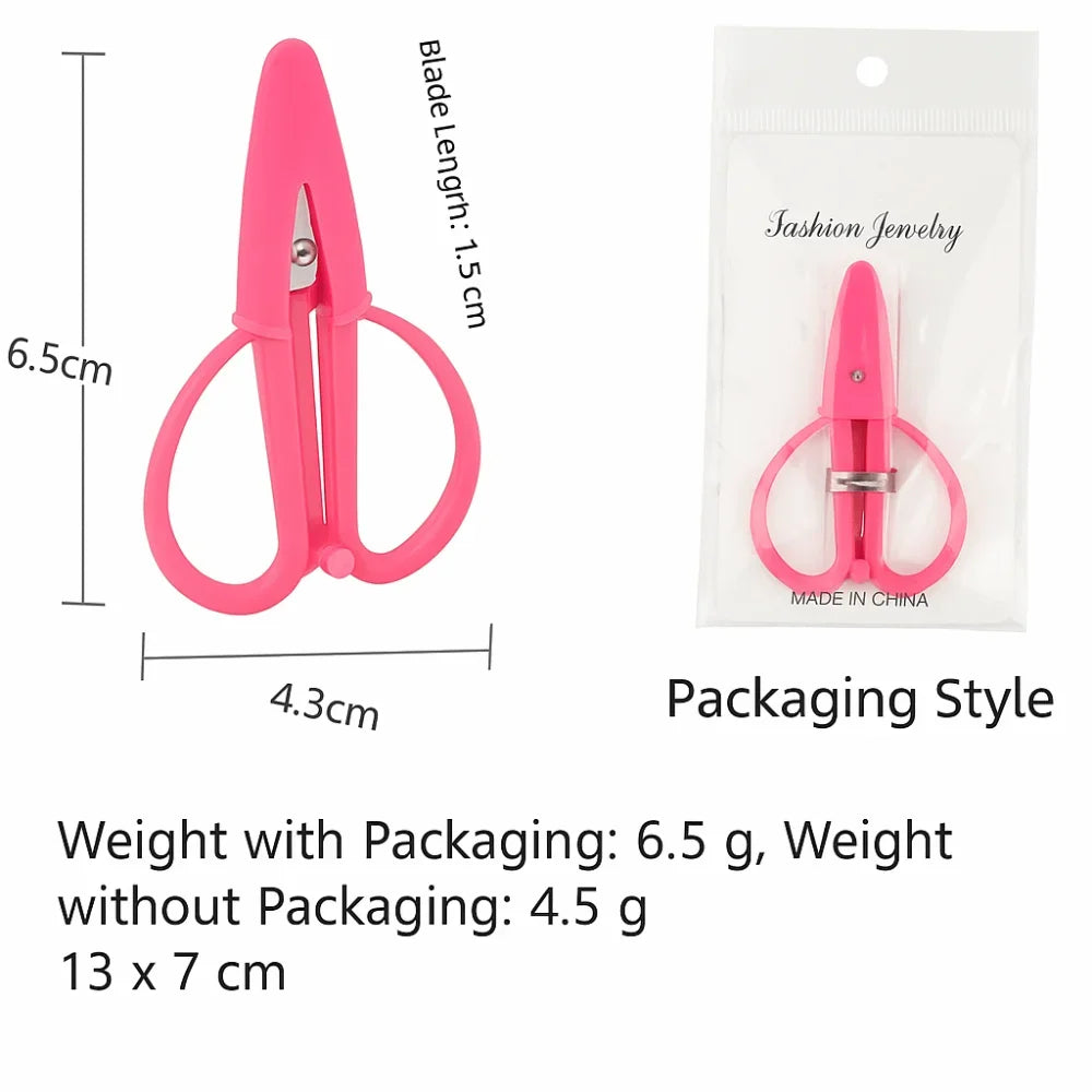 Mini Craft Scissors with Cover | Stainless Steel & Silicone Handle Craft Scissors Peaceful Pleasures Health and Wellness