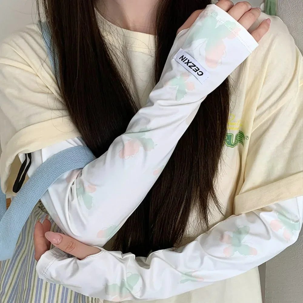 Ice Silk Sun Protection Arm Sleeves – Lightweight & Cool