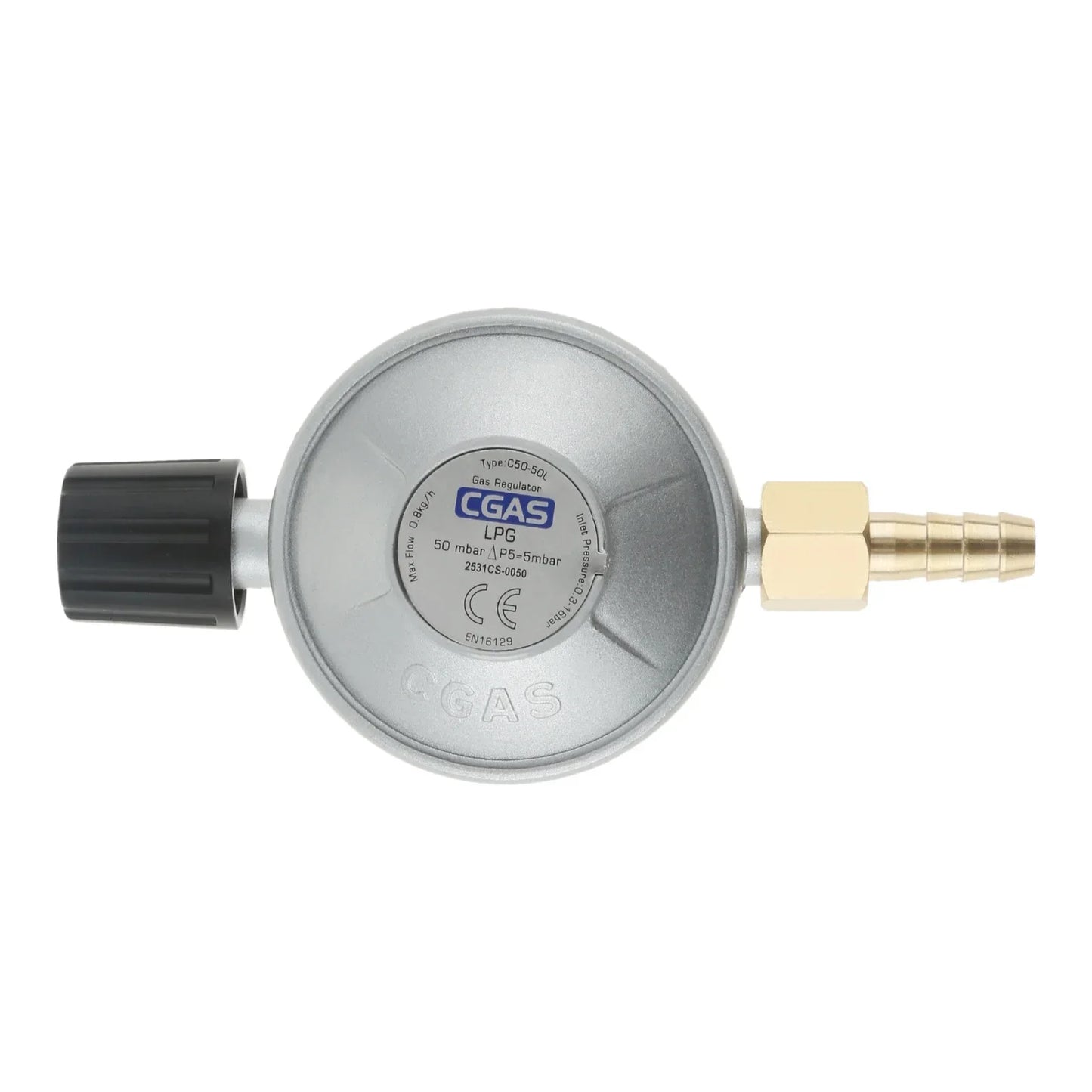 50mbar Propane Regulator Kit – Adjustable 9.5mm Barb Hose