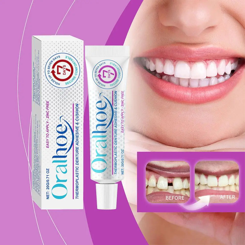 Reusable Thermoplastic Denture Adhesive Silicone Fix Gel 20g