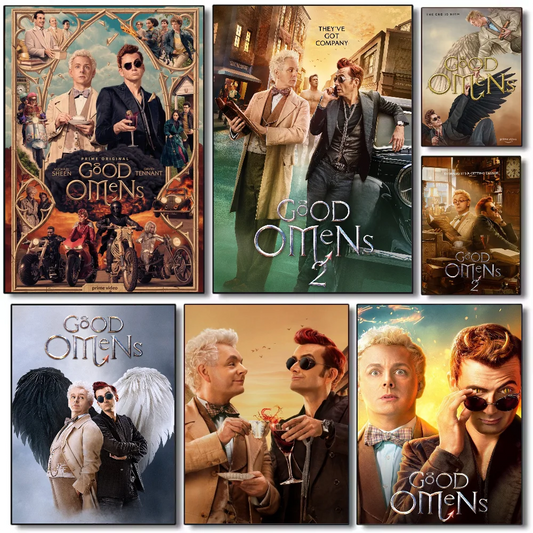 Good Omens TV Show Poster – HD Waterproof PVC Wall Art Decor TV Show Wall Poster Peaceful Pleasures Health and Wellness