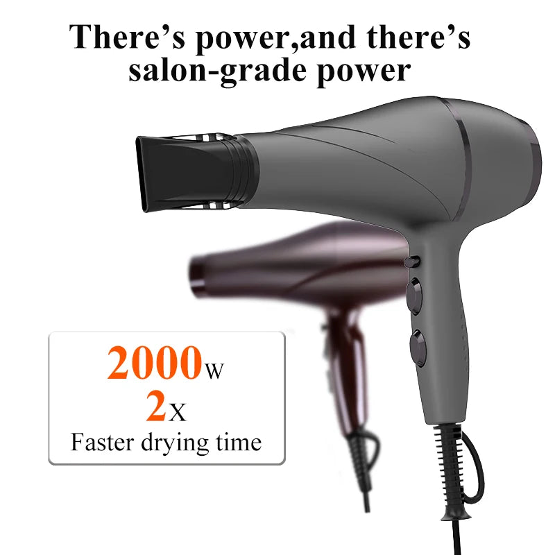 Popular High-Speed Hair Dryer 2200w High-Power Fast Drying Bass Noise Reduction Household Hair Salon Model 110V/220V Peaceful Pleasures Health and Wellness