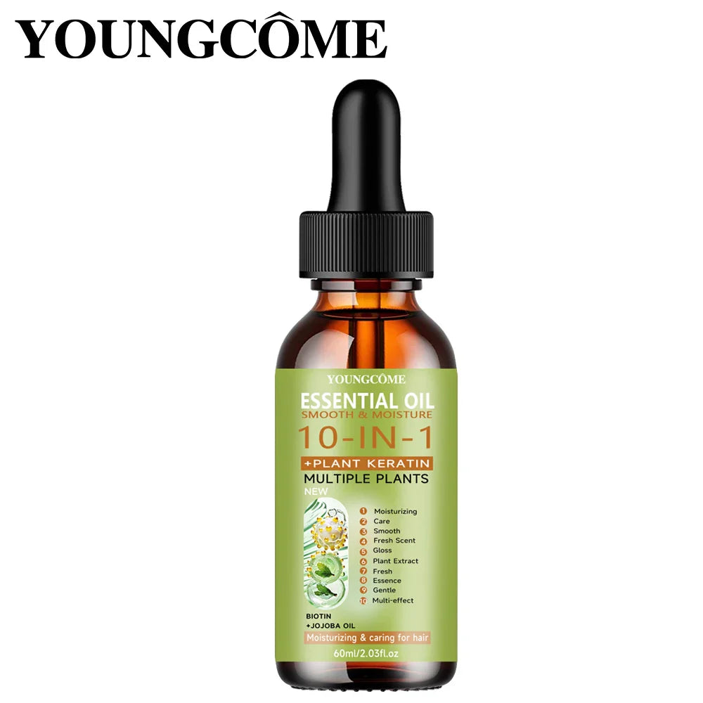 YOUNGCOME 10-in-1 Hair Essence Oil | Keratin & Jojoba