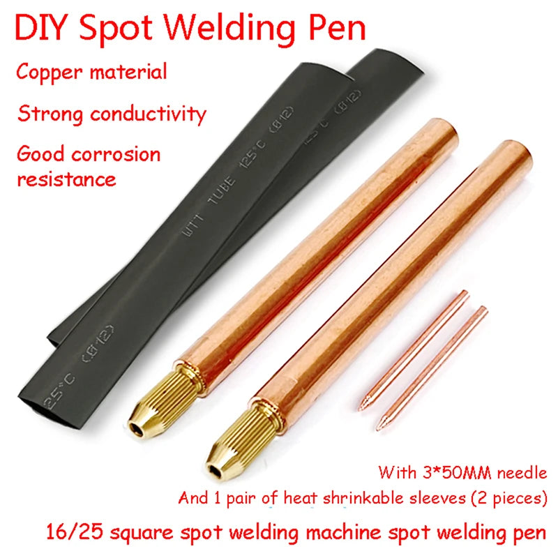 Battery Spot Welding Pen Handheld Copper Belt 3mm Core DIY Point Touch Pen Thread Fixed For Battery Spot Welding Accessories Peaceful Pleasures Health and Wellness