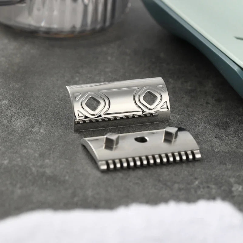 2026 New Arrival！YAQI Harlequin 316 Stainless Steel Polished Safety Razor Head with 0.90mm Blade Gap Peaceful Pleasures Health and Wellness