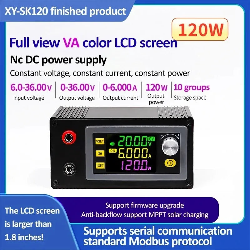 DC Buck Boost Converter SK60 SK120 Adjustable CC CV Regulated Power Supply Module for Lab Solar Charger Peaceful Pleasures Health and Wellness XY-SK120 finished