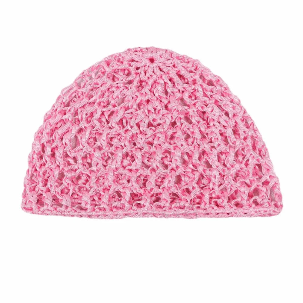 Hollowout Crochet Turban Cap – Breathable Mesh Wig Hat