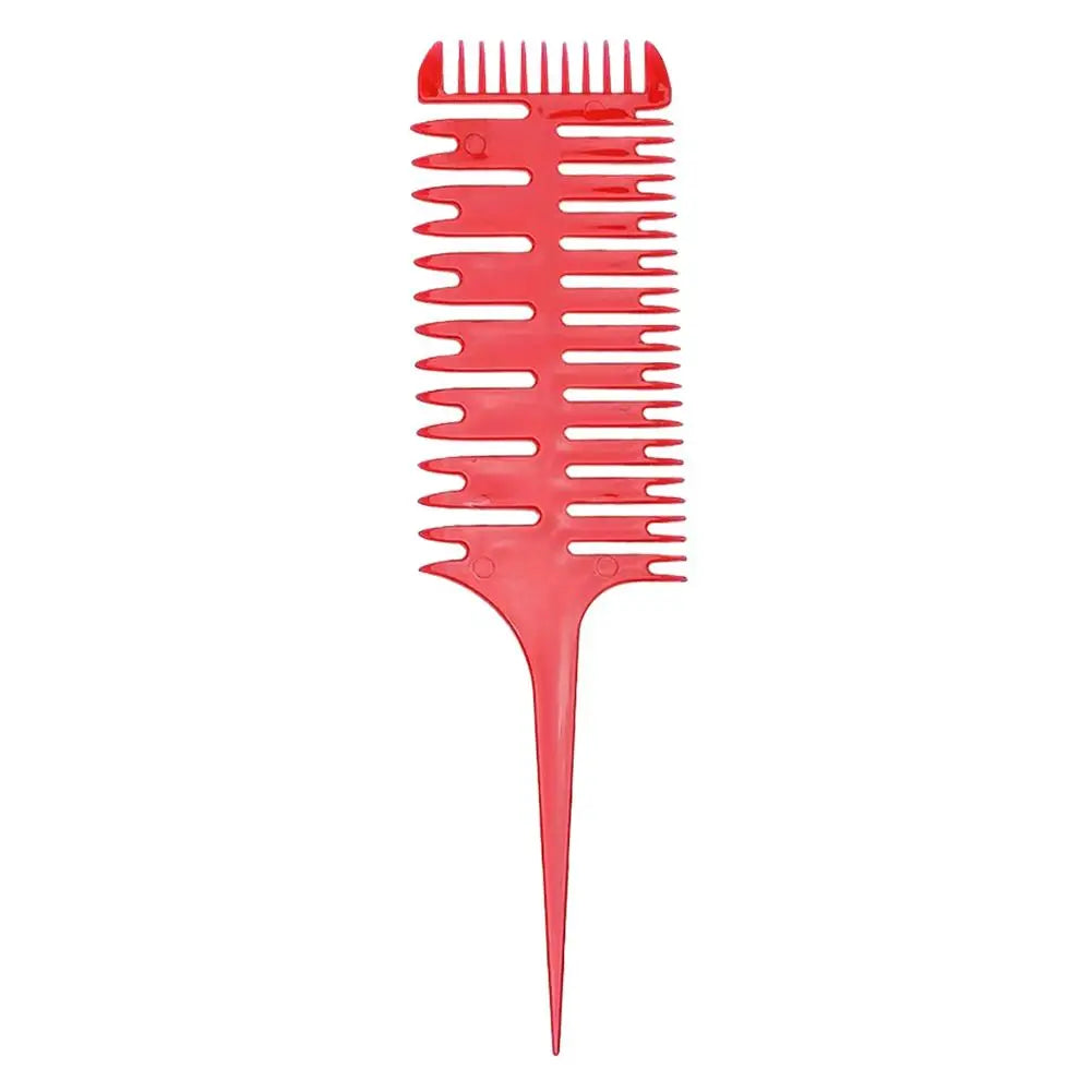 Professional Hair Dyeing Comb Weaving Hair Brush Sectioning Highlight Comb Barber Hairdressing Combs Salon Hair Styling Tools Peaceful Pleasures Health and Wellness Red