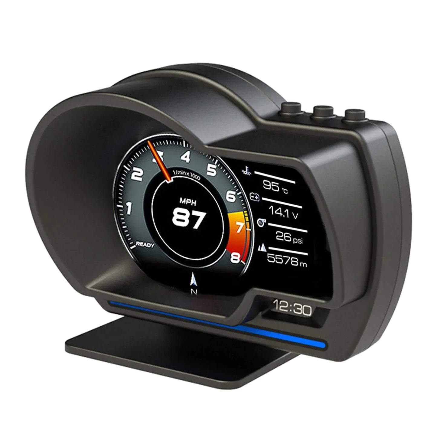 OBD2 Diagnostic Tool Car HUD GPS Speedometer Turbo RPM Alarm HD Display Universal for Cars Trucks SUV Peaceful Pleasures Health and Wellness
