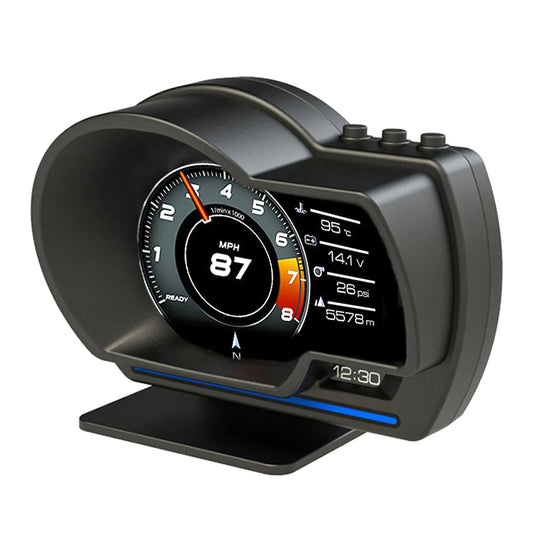 OBD2 Diagnostic Tool Car HUD GPS Speedometer Turbo RPM Alarm HD Display Universal for Cars Trucks SUV Peaceful Pleasures Health and Wellness