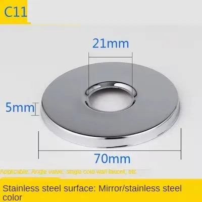 2PCS Stainless Steel Faucet Decorative Cover 1/2" & 3/4" Pipe