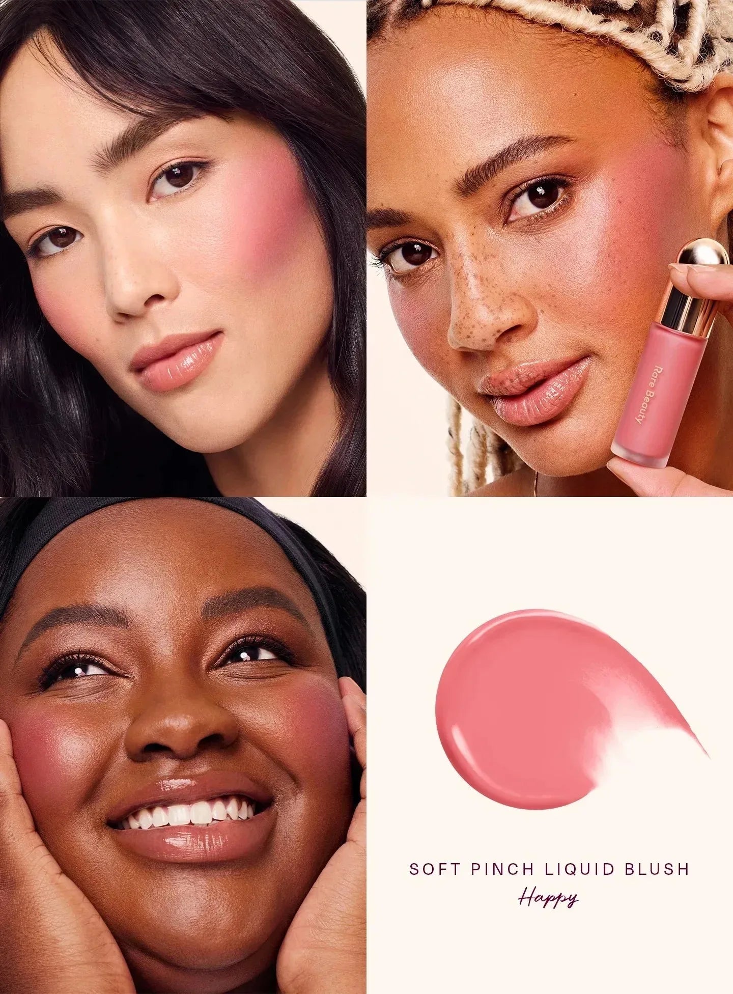Rare Beauty Liquid Blush, Shimmer Powder & Highlighter Set