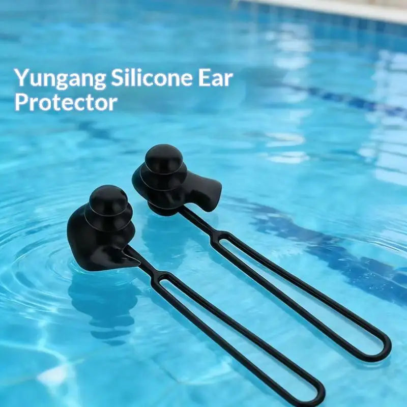 Silicone Swimming Ear Plugs with Lanyard – Waterproof 1 Pair
