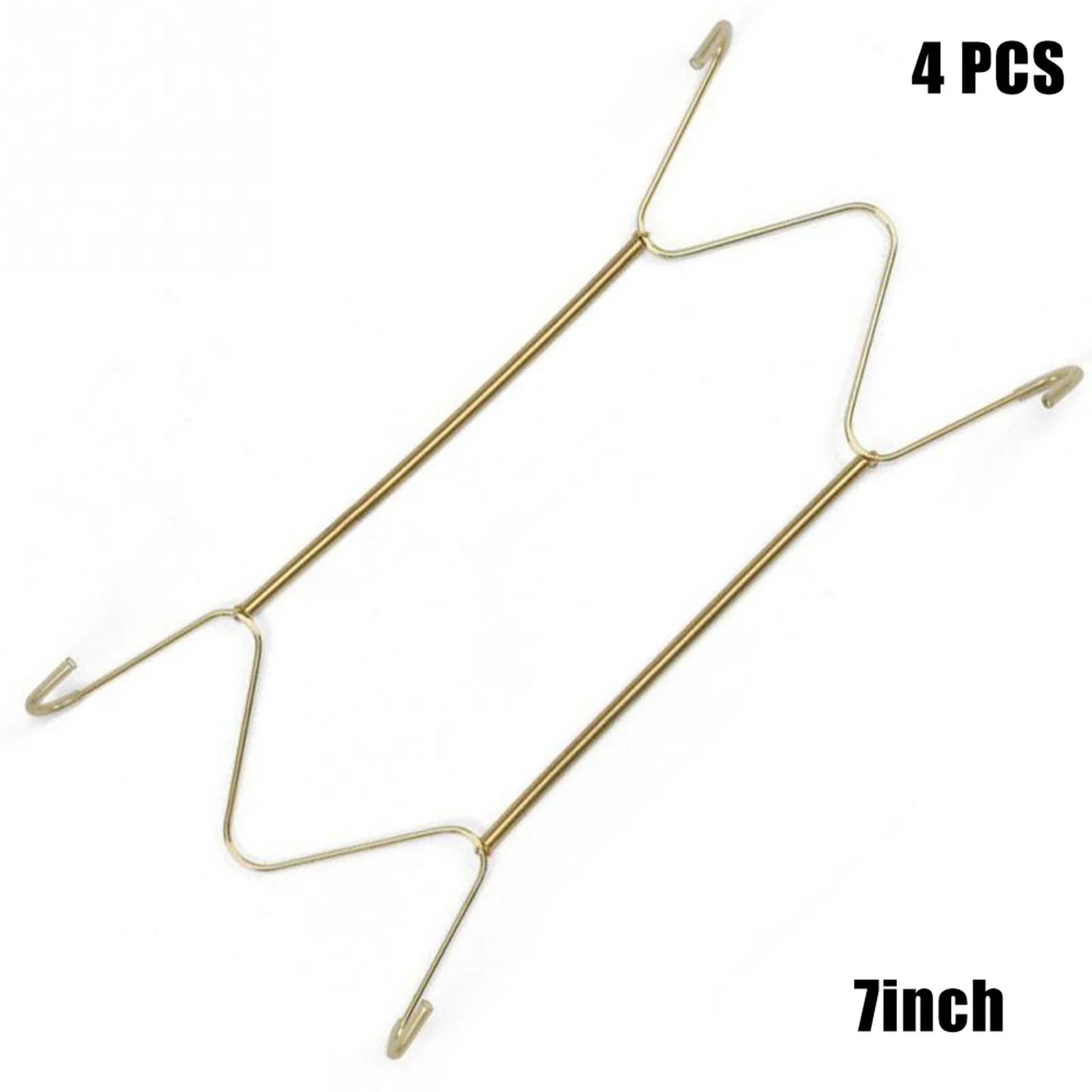 4 Pcs Stainless Steel Plate Hangers Invisible Plate Hangers Holder Wall Hooks Home Decor For Hotel Home Restaurant Peaceful Pleasures Health and Wellness 7inch