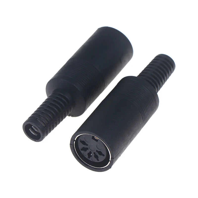 2Pcs/pack 3P 4P 5P 6P 7P 8P DIN Male/Female Plug Soecket Jack With Plastic Handle Keyboard Cable Connector Adaper Peaceful Pleasures Health and Wellness 5pins socket