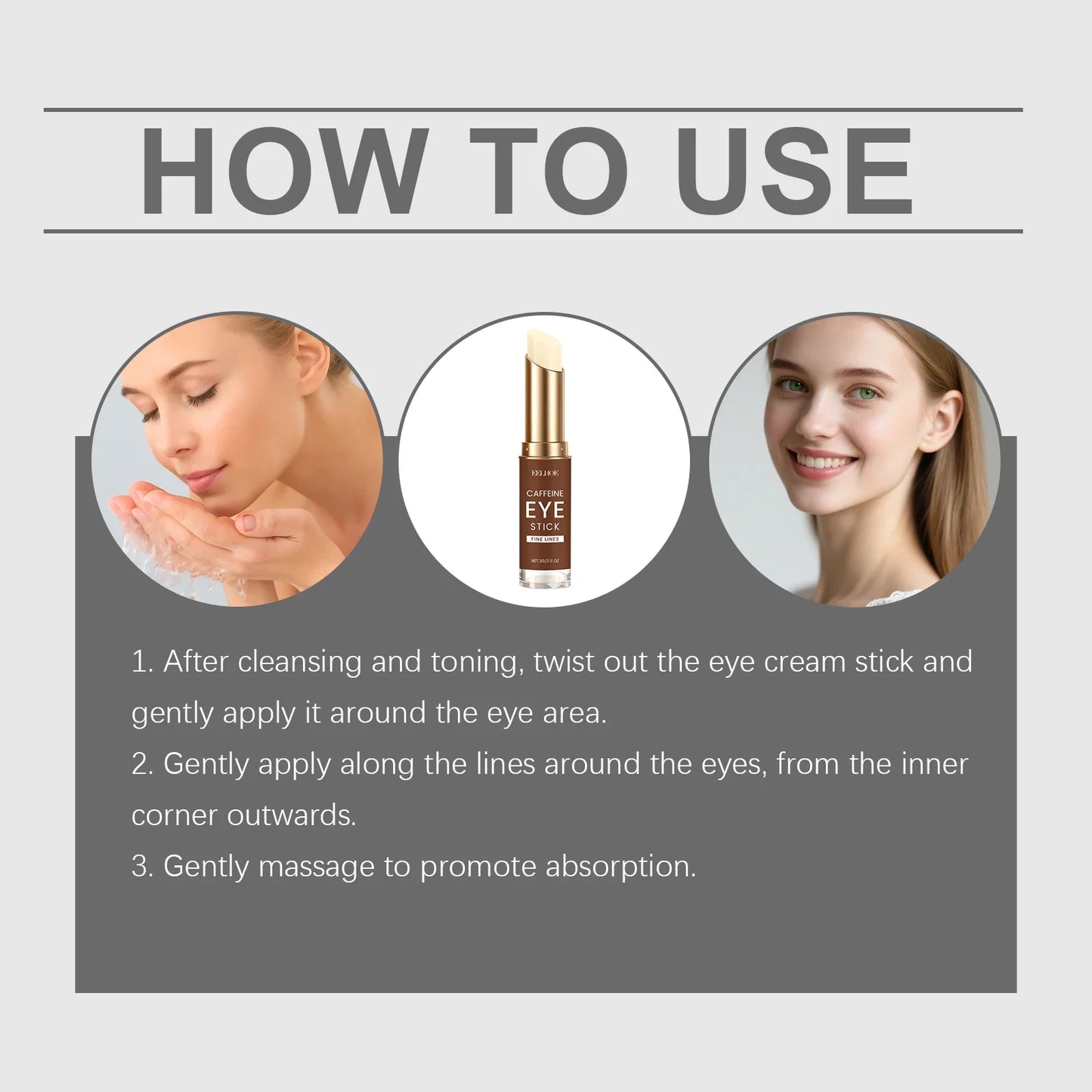 Caffeine Eye Cream Stick – Brighten, Firm & Hydrate | 3g